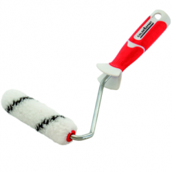 Rullis ar 3K rokt. 10cm Ø17mm,12mm,poliesters, meln. svītras 86402902 COLOR EXPERT
